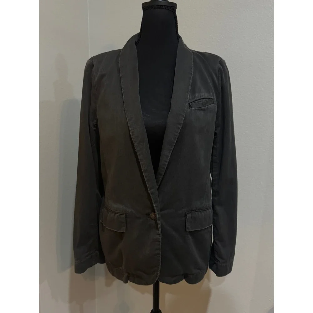 Free people distressed Blazer Jacket Casual Office‎ Career Minimalist Style